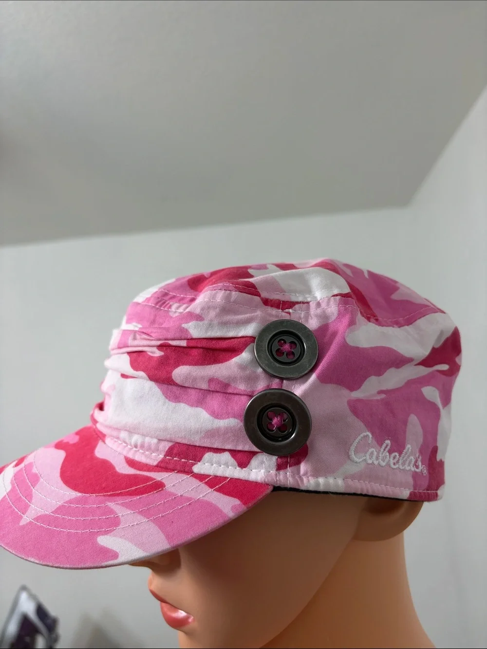 Cabela's Pink Camouflage Cadet Hat with Button Accents, women’s One Size